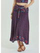 Floral Patterned Loose Asymmetric Plus Size Skirt